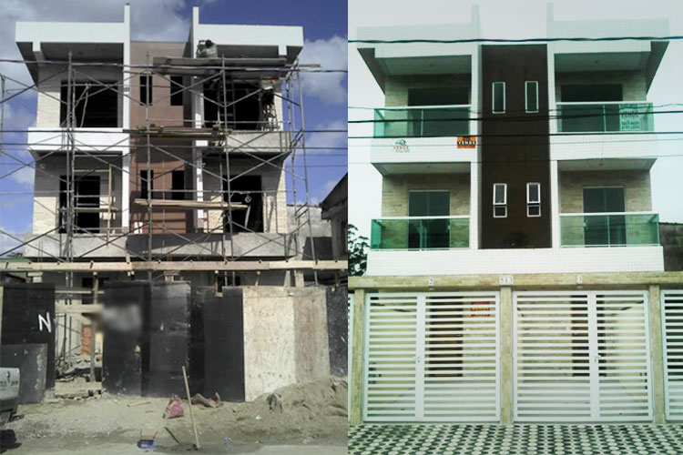 Construção de casa sobreposta